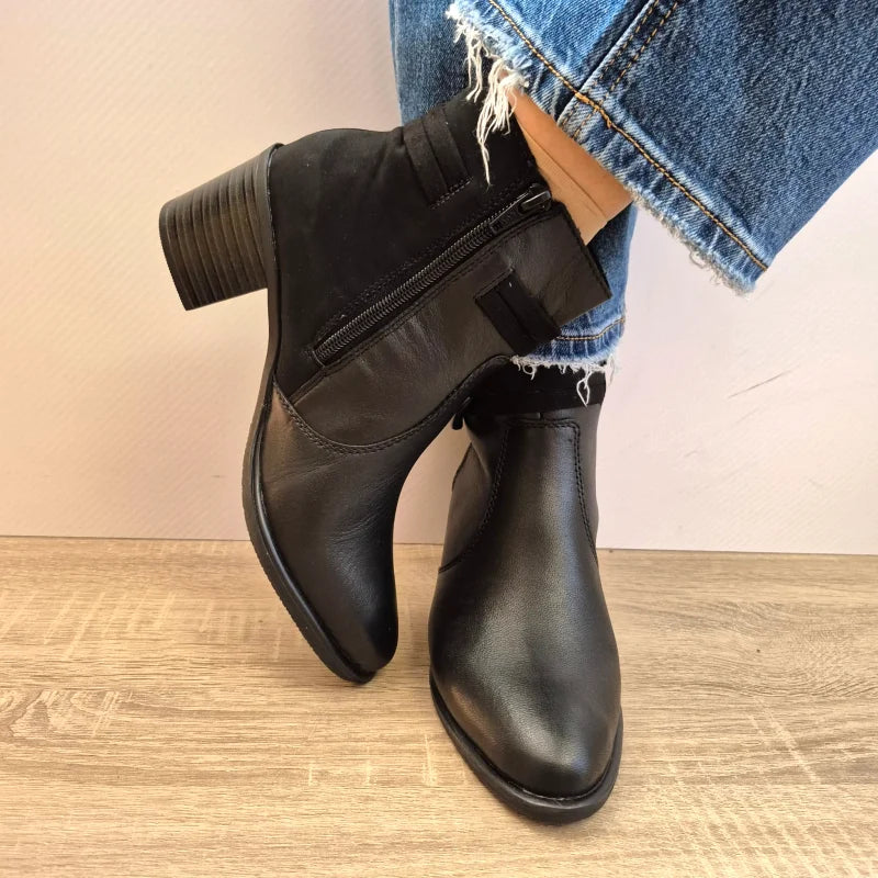 GHETE ELEGANTE DAMA RIEKER Y2066-00 NEGRE - imagine 3