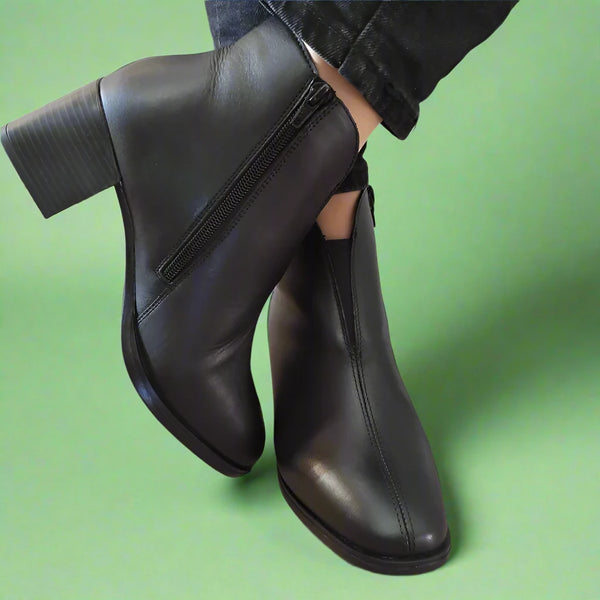 GHETE ELEGANTE DAMA REMONTE D0V81-00 NEGRE - imagine 4