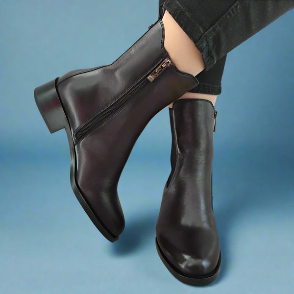GHETE ELEGANTE DAMA TAMARIS 25332-43 MARO INCHIS MAHON - imagine 3