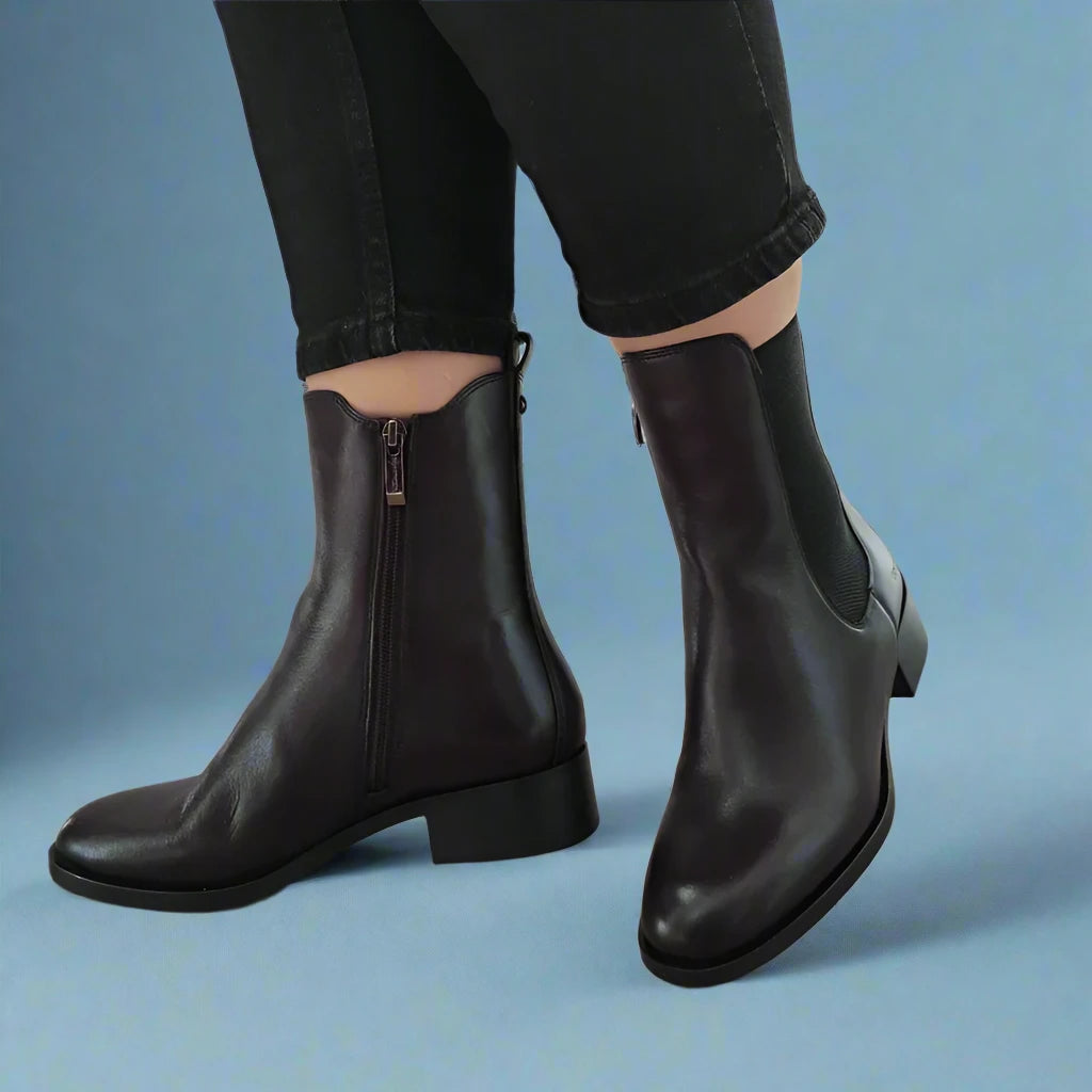 GHETE ELEGANTE DAMA TAMARIS 25332-43 MARO INCHIS MAHON - imagine 4