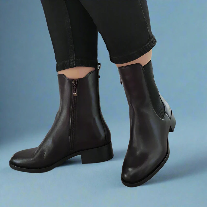 GHETE ELEGANTE DAMA TAMARIS 25332-43 MARO INCHIS MAHON - imagine 4