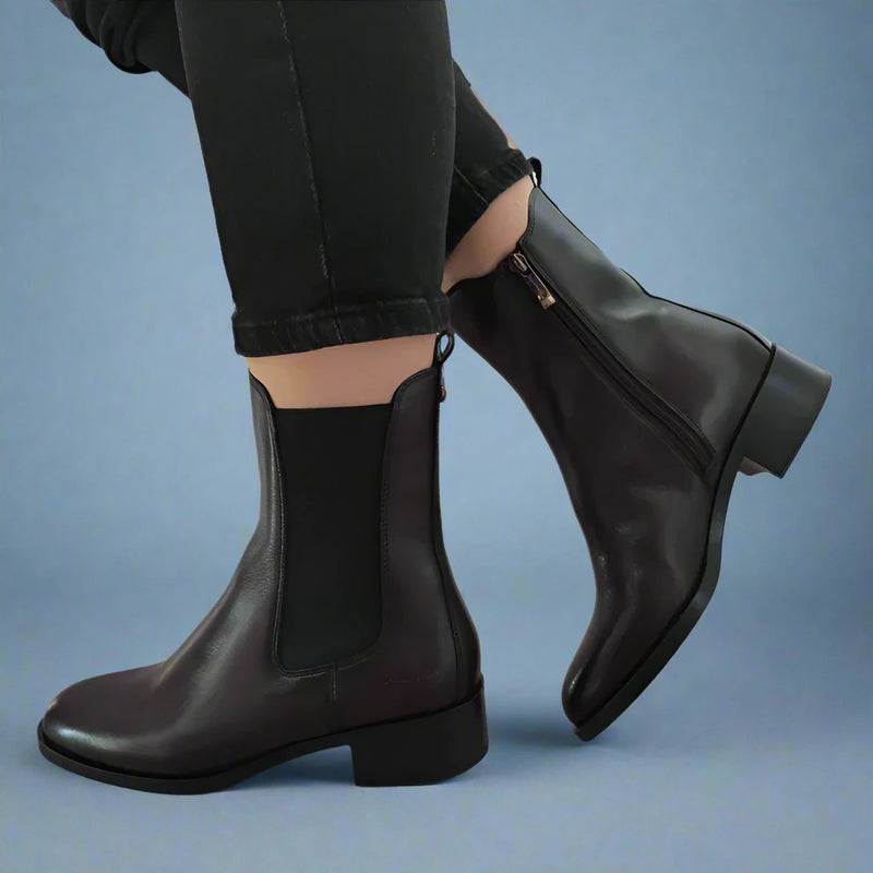 GHETE ELEGANTE DAMA TAMARIS 25332-43 MARO INCHIS MAHON - imagine 2