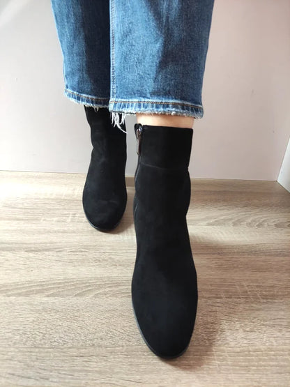 GHETE ELEGANTE DAMA TAMARIS 25341-45 004 NEGRE VELUR