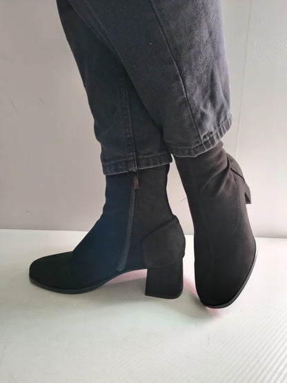 GHETE ELEGANTE DAMA TAMARIS 85308-45 001 NEGRE VELUR