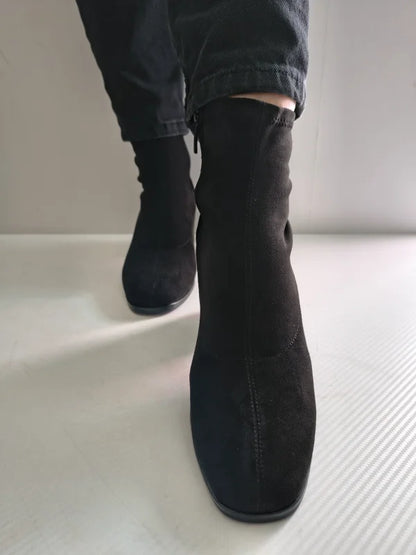 GHETE ELEGANTE DAMA TAMARIS 85308-45 001 NEGRE VELUR