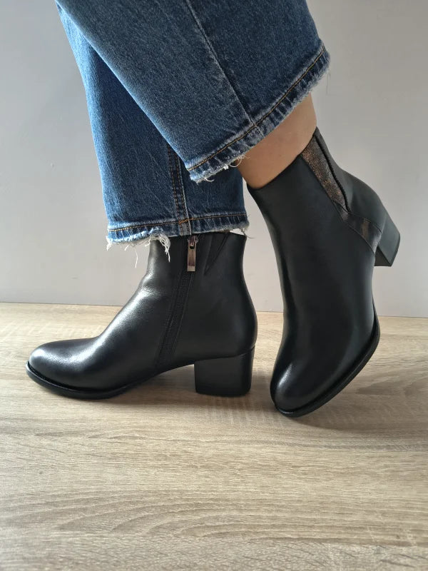 GHETE ELEGANTE DAMA TAMARIS 25366-45 001 NEGRE - imagine 5
