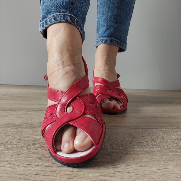 SANDALE CASUAL DAMA SUAVE 0264PT ROMA 05-N ROSII - imagine 4