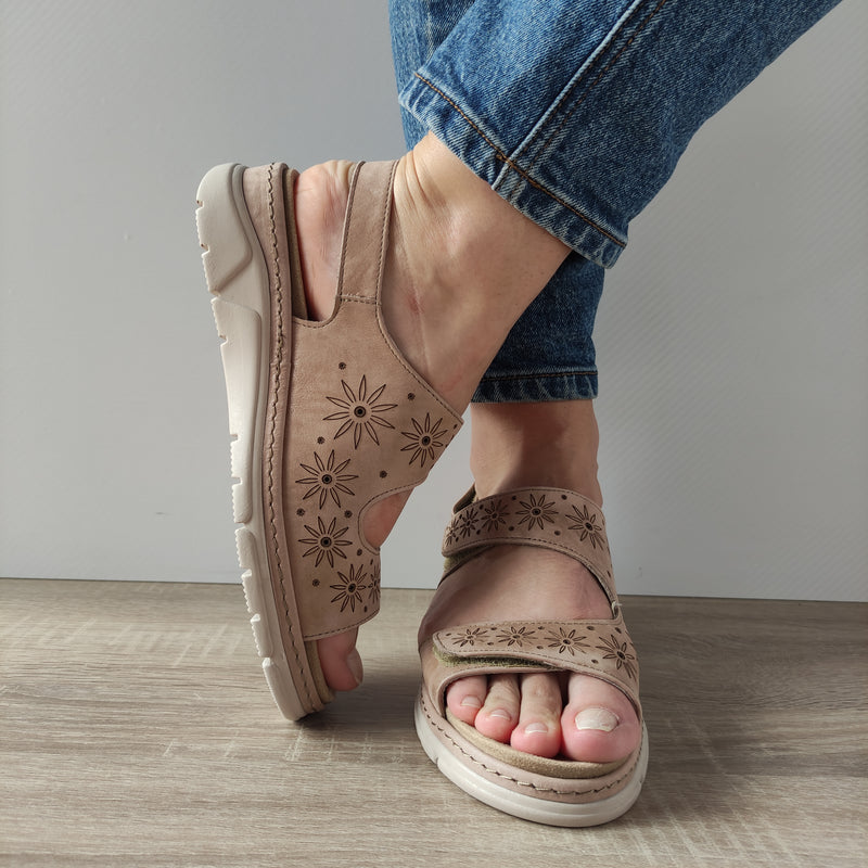 SANDALE CASUAL DAMA SUAVE 12512G 03-N BEJ - imagine 5