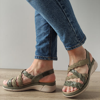 SANDALE CASUAL DAMA SUAVE 18005 AT AZORES 40-N KAKI