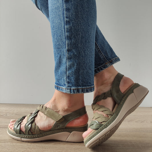 SANDALE CASUAL DAMA SUAVE 18005 AT AZORES 40-N KAKI