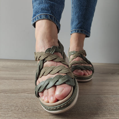 SANDALE CASUAL DAMA SUAVE 18005 AT AZORES 40-N KAKI