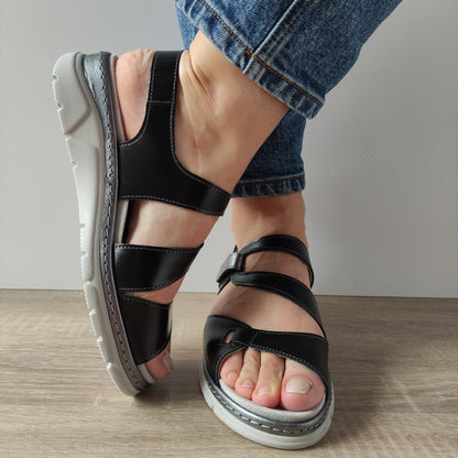 SANDALE CASUAL DAMA SUAVE 12522VT MOSTAR 01-N NEGRE