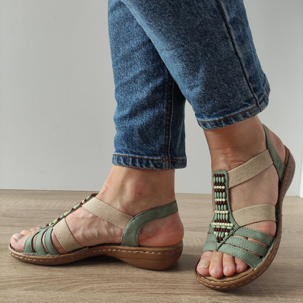 SANDALE CASUAL DAMA RIEKER 60851-52 VERNIL - imagine 3