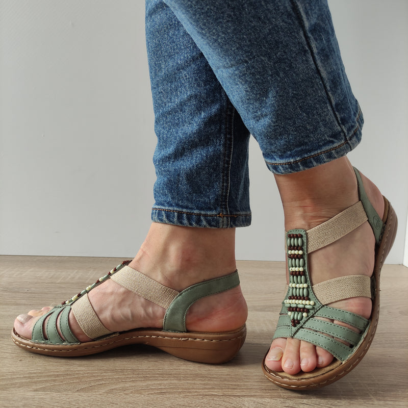 SANDALE CASUAL DAMA RIEKER 60851-52 VERNIL - imagine 3