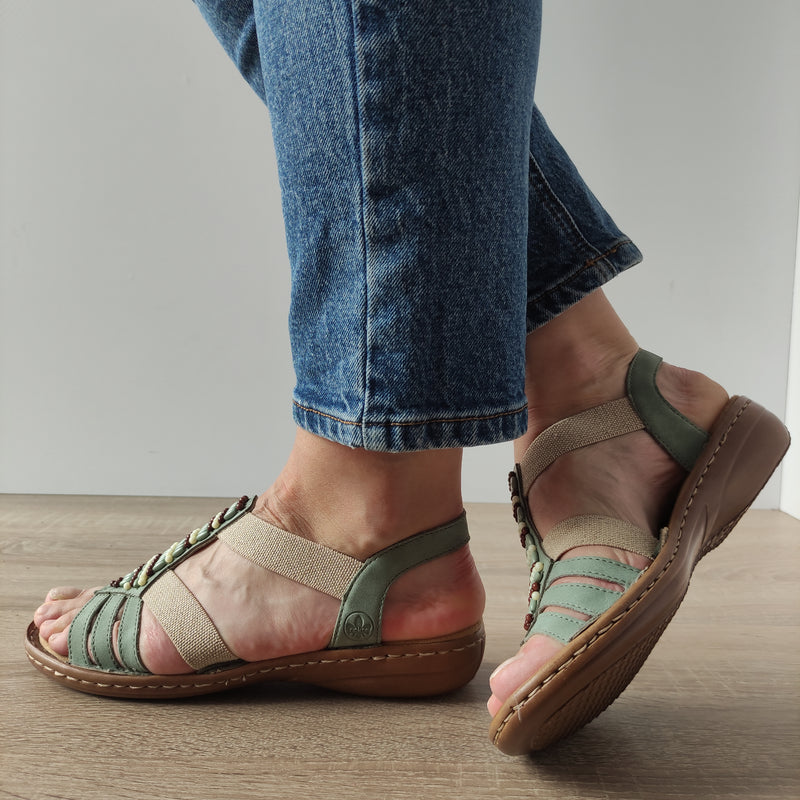 SANDALE CASUAL DAMA RIEKER 60851-52 VERNIL - imagine 4