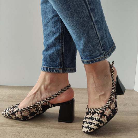 SANDALE ELEGANTE DAMA TAMARIS 29614-42 NEGRE + BEJ