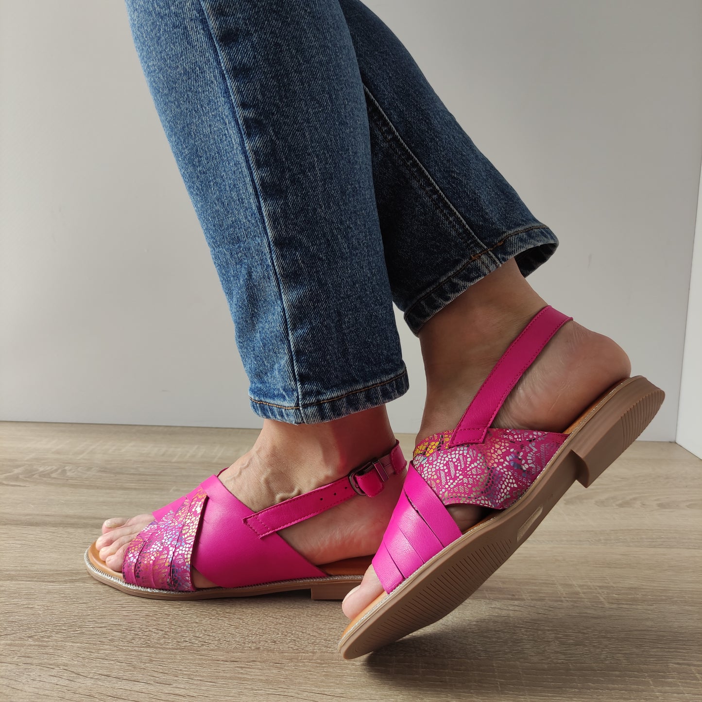 SANDALE CASUAL DAMA DOGATI A408 29-15 FUXIA