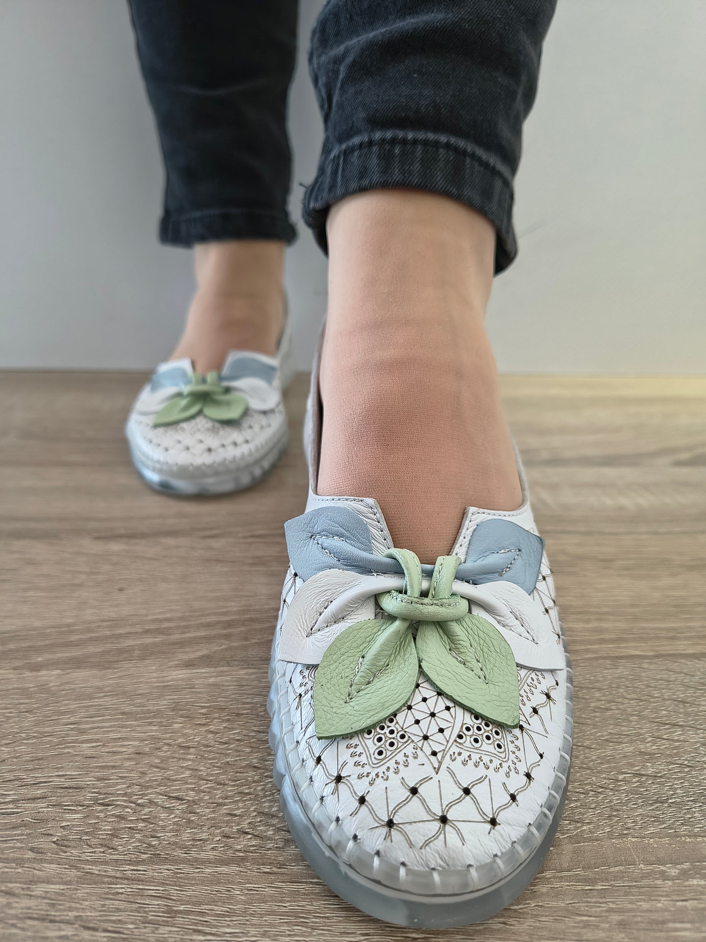 PANTOFI CASUAL DAMA BIO FLEX 023 EC-603 ALB
