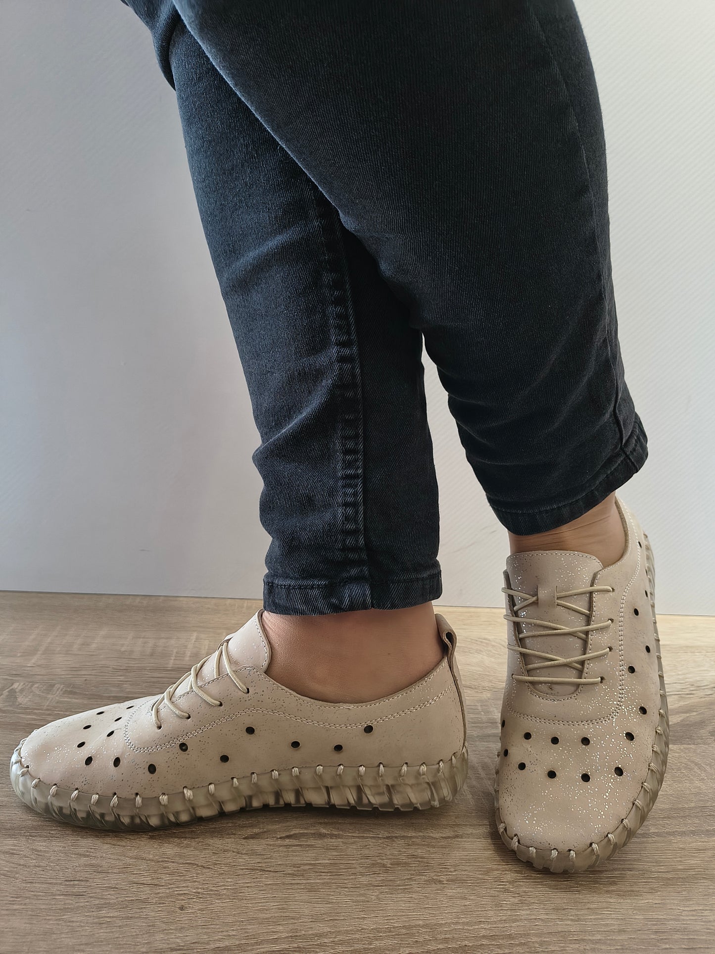 PANTOFI CASUAL DAMA BIO FLEX 023 CE-822-100 BEJ SIMLI