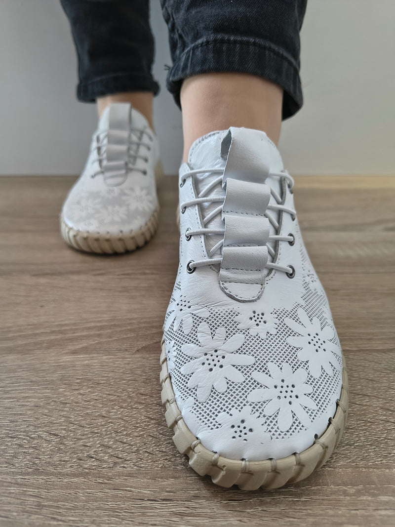 PANTOFI CASUAL DAMA BIO FLEX 023 BB-5329 ALB - imagine 4