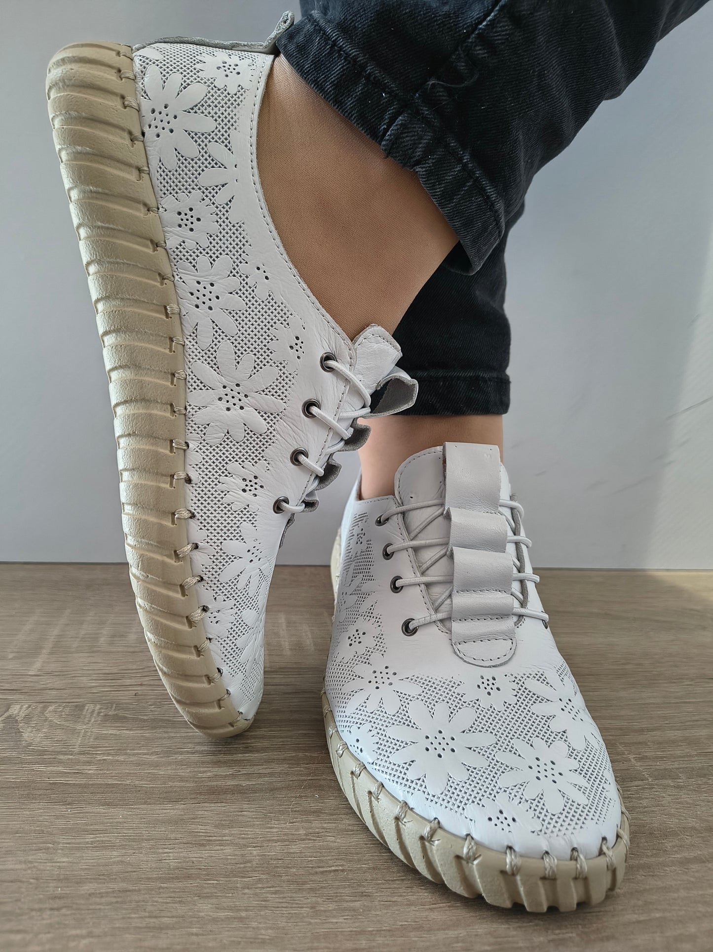 PANTOFI CASUAL DAMA BIO FLEX 023 BB-5329 ALB