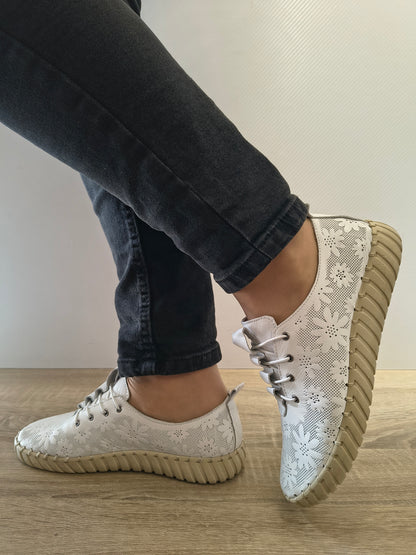 PANTOFI CASUAL DAMA BIO FLEX 023 BB-5329 ALB