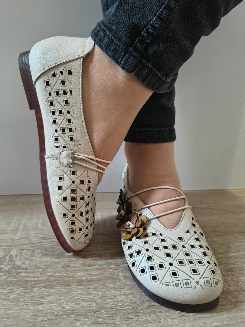 PANTOFI CASUAL DAMA FORMAZIONE 20259-2 CREM - imagine 5