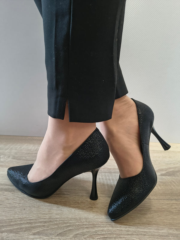 PANTOFI ELEGANTI DAMA PERLLA 3645 NEGRU EFFECT - imagine 3