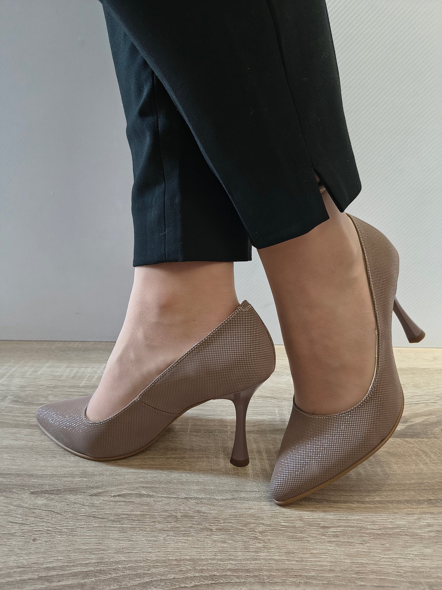 PANTOFI ELEGANTI DAMA PERLLA 3645-5 GREJ EFFECT