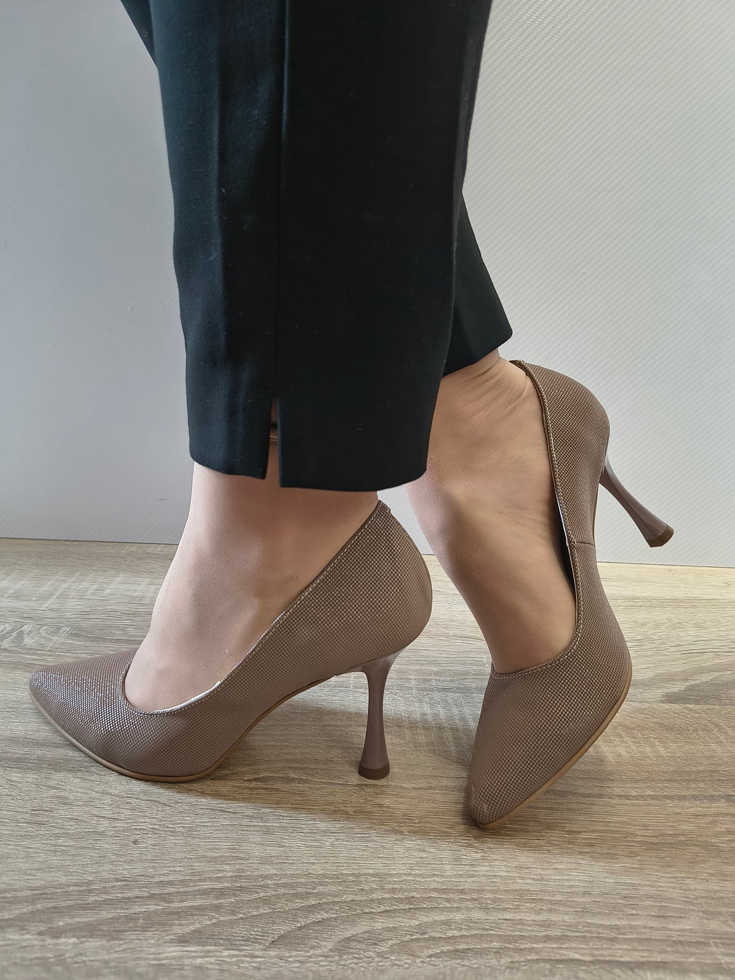 PANTOFI ELEGANTI DAMA PERLLA 3645-5 GREJ EFFECT