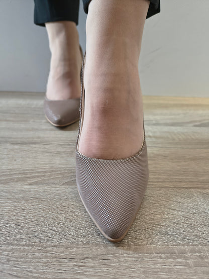 PANTOFI ELEGANTI DAMA PERLLA 3645-5 GREJ EFFECT