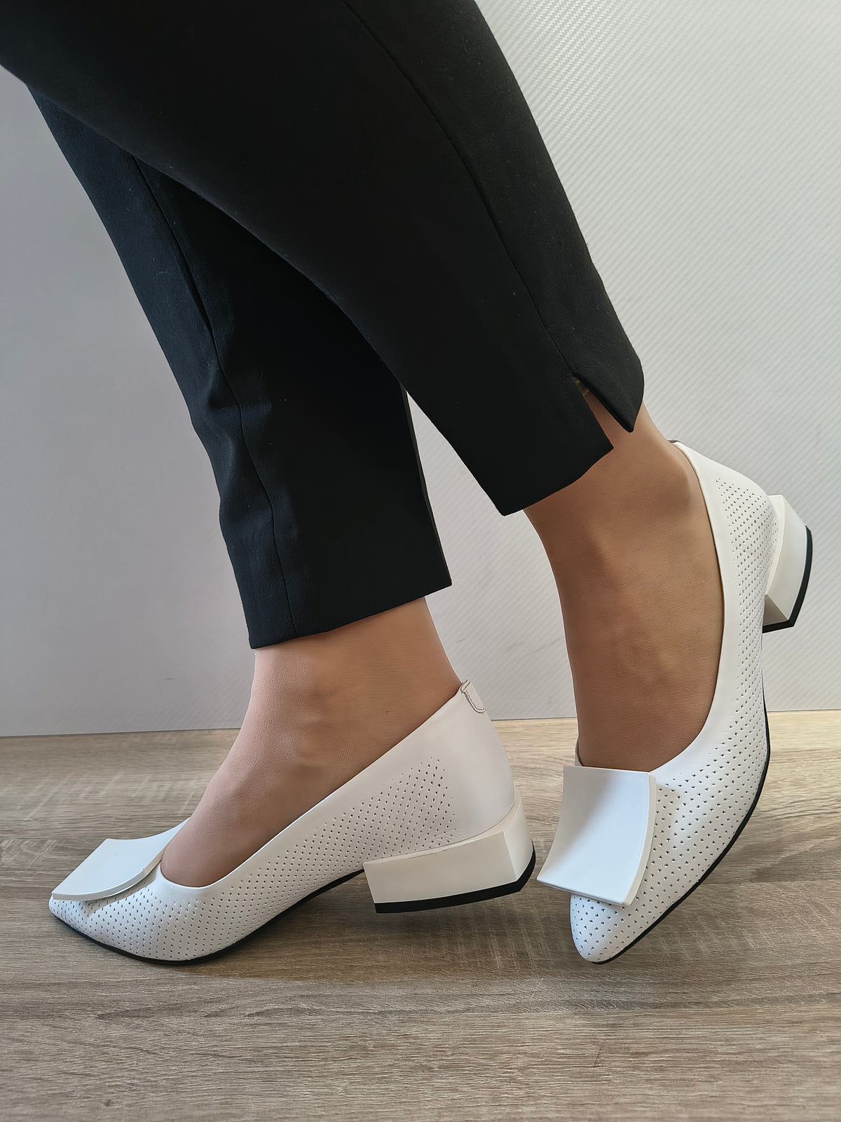 PANTOFI CASUAL DAMA DOGATI 101 1131 ALB - imagine 6
