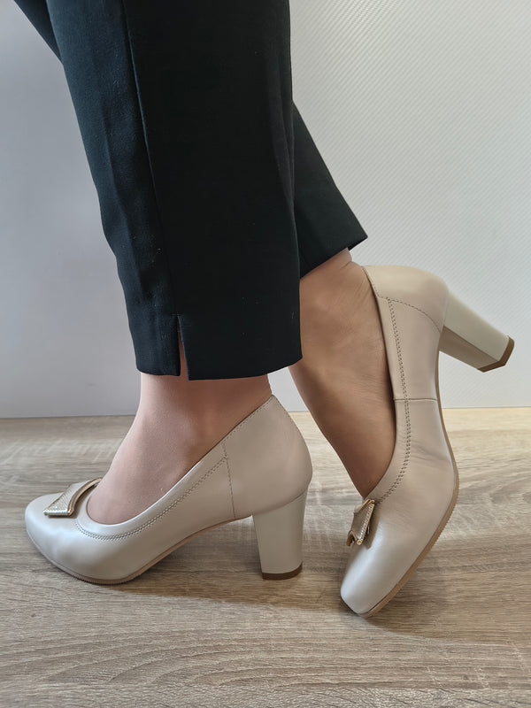 PANTOFI ELEGANTI DAMA GALANT 3008 BEJ 2002/CT - imagine 3