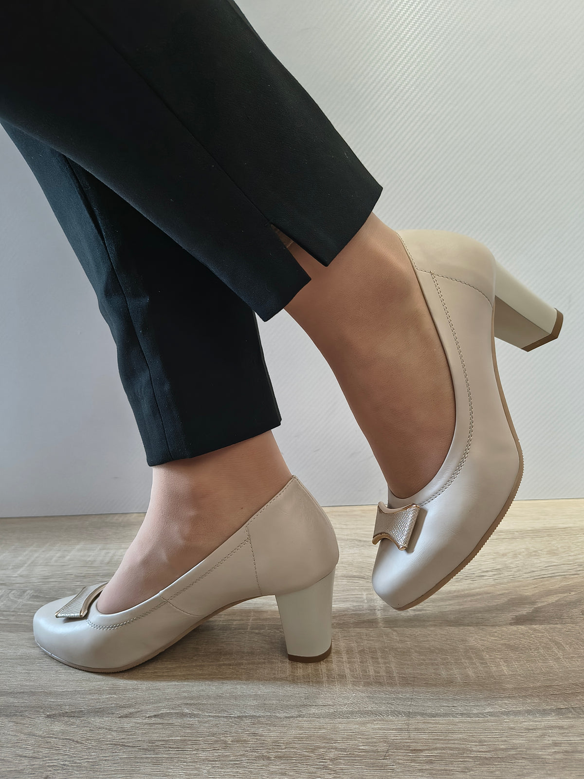 PANTOFI ELEGANTI DAMA GALANT 3008 BEJ 2002/CT - imagine 6