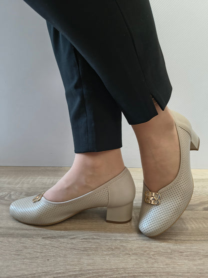 PANTOFI ELEGANTI DAMA GALANT 3075 BEJ MAZARE ALBA