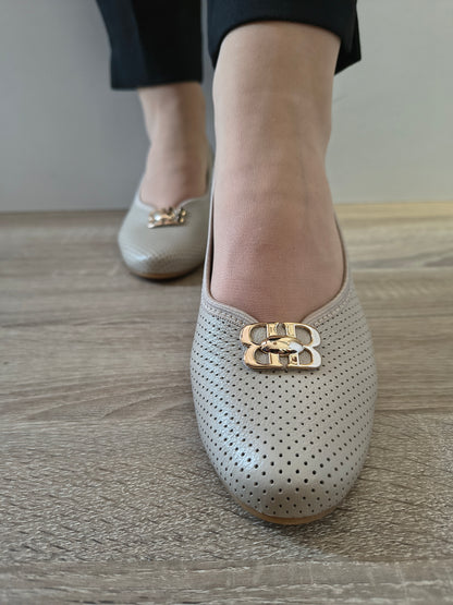 PANTOFI ELEGANTI DAMA GALANT 3075 BEJ MAZARE ALBA