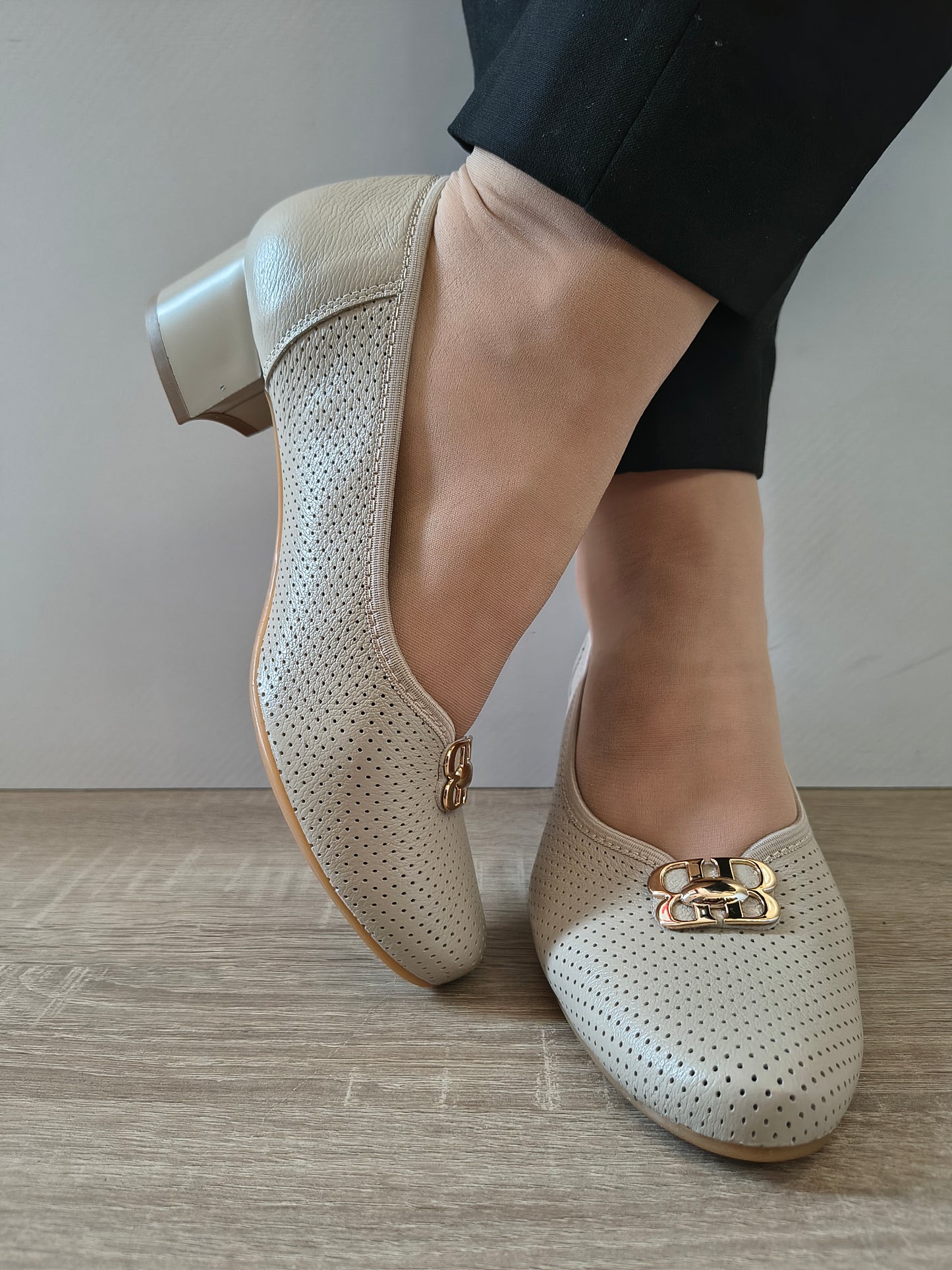 PANTOFI ELEGANTI DAMA GALANT 3075 BEJ MAZARE ALBA