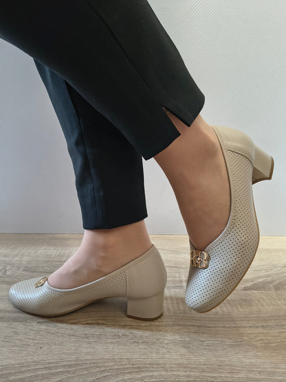 PANTOFI ELEGANTI DAMA GALANT 3075 BEJ MAZARE ALBA