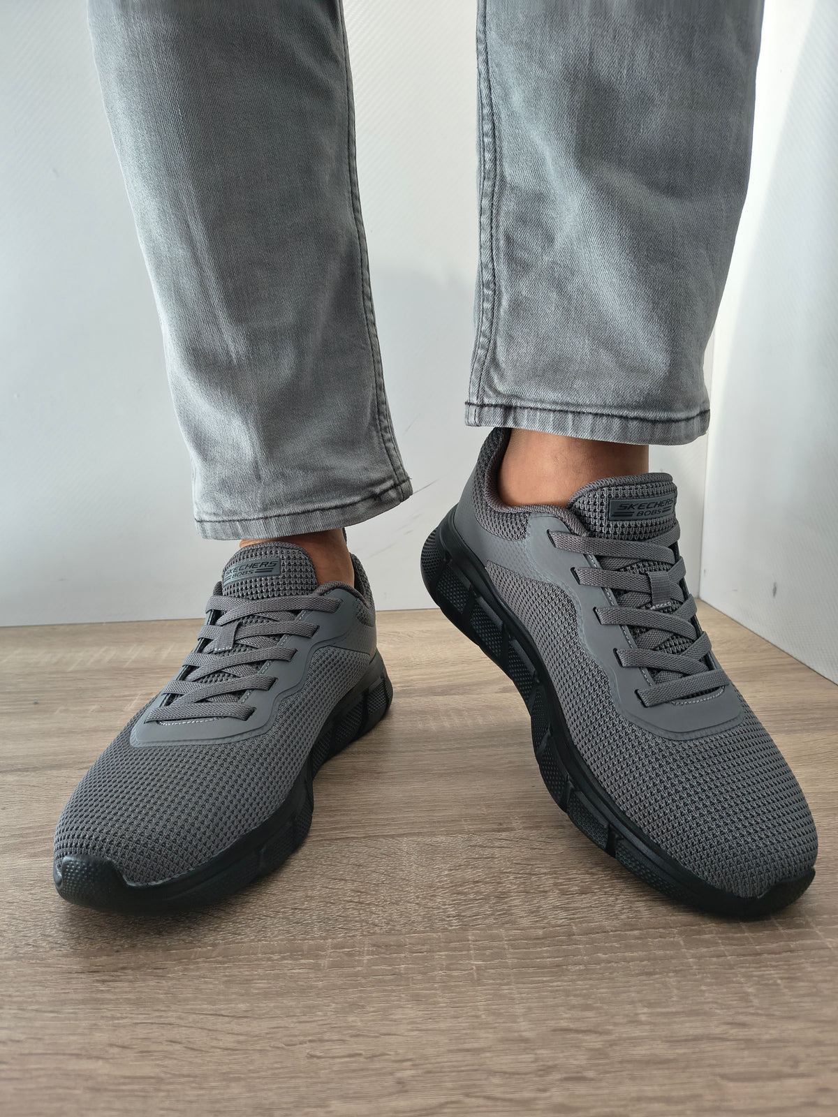 PANTOFI SPORT BARBATI SKECHERS 118112 DKGY GRI INCHIS - imagine 5