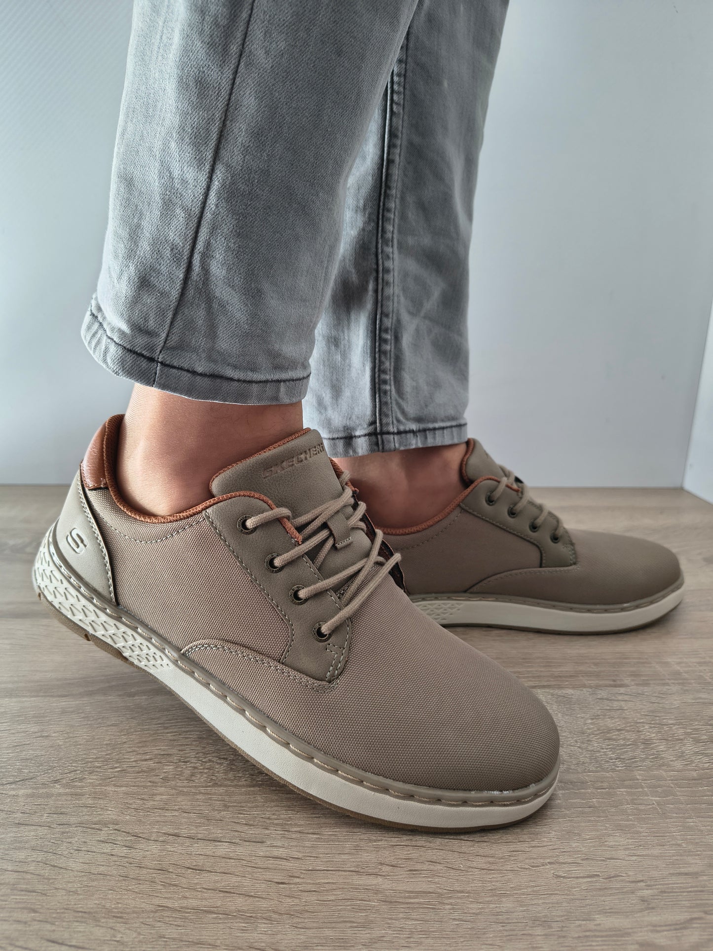 PANTOFI CASUAL BARBATI SKECHERS 205716 KHK TAUPE