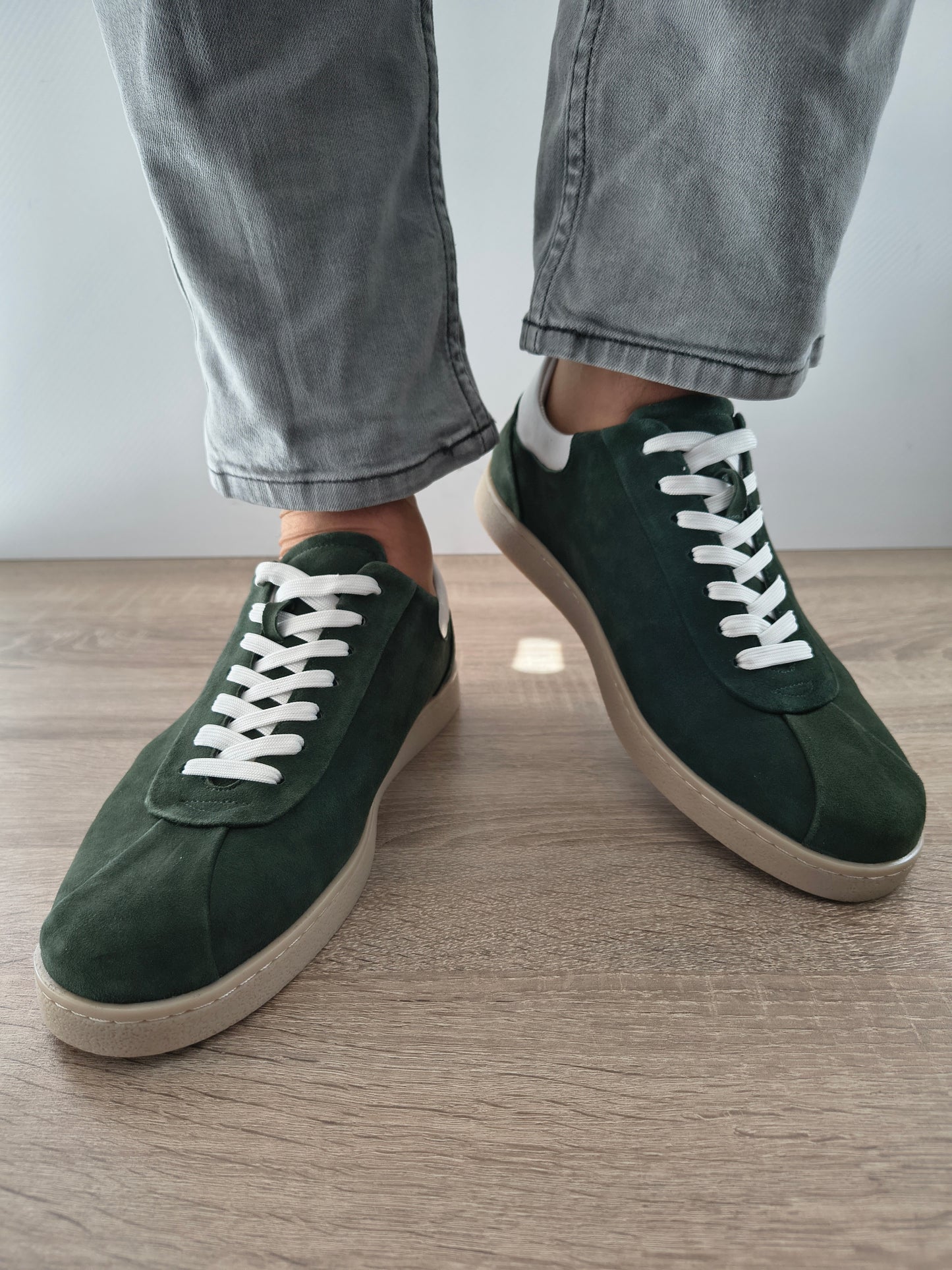 PANTOFI CASUAL BARBATI FRANCO GERARDO 358A-08 VERDE NUBUCK