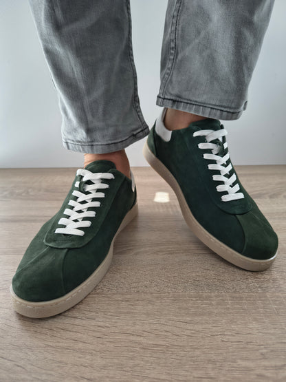 PANTOFI CASUAL BARBATI FRANCO GERARDO 358A-08 VERDE NUBUCK