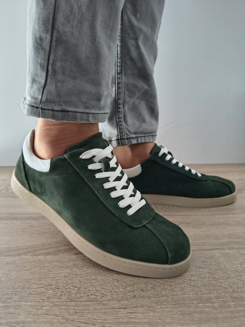 PANTOFI CASUAL BARBATI FRANCO GERARDO 358A-08 VERDE NUBUCK - imagine 3