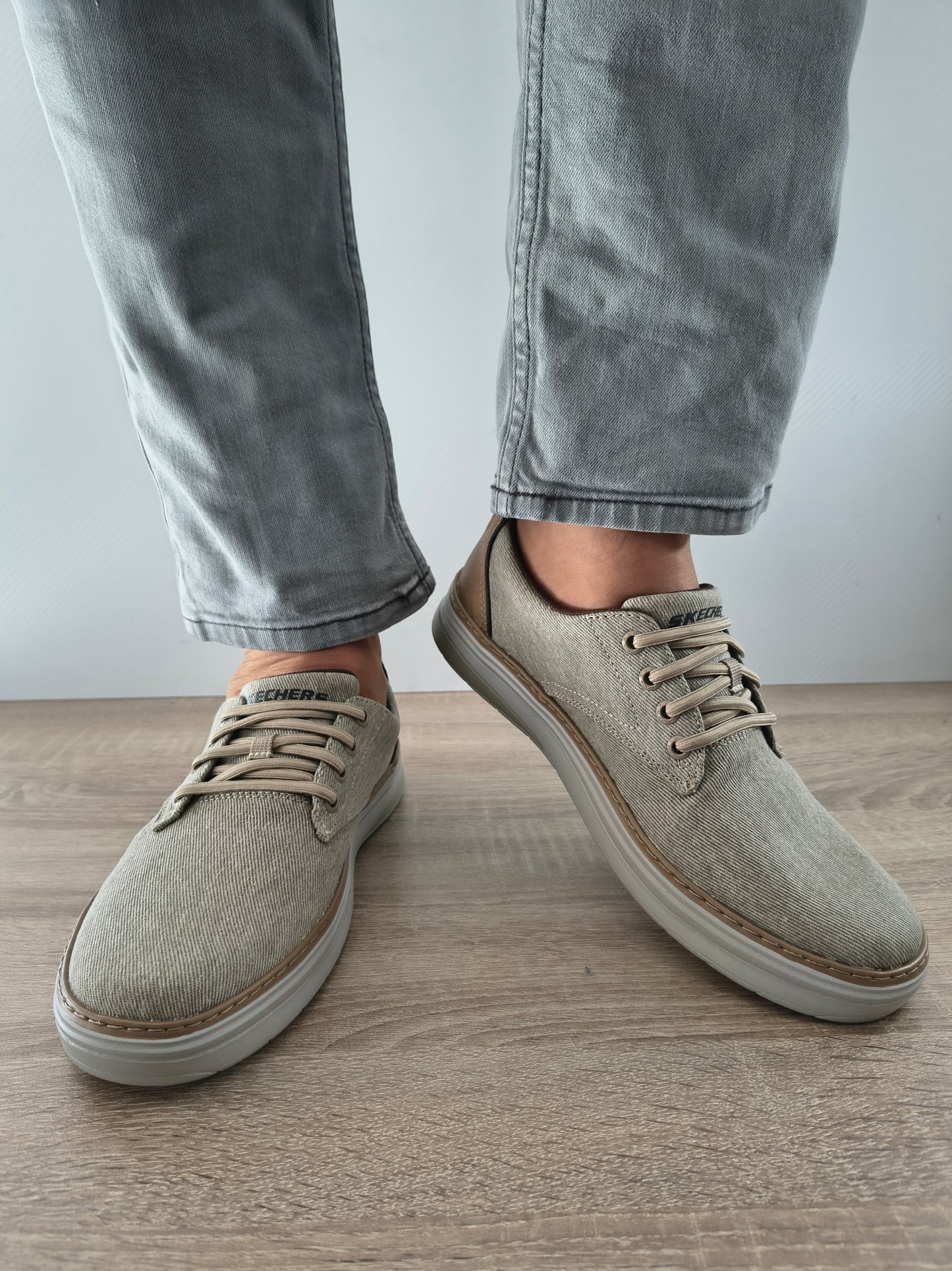 PANTOFI CASUAL BARBATI SKECHERS 205135 KHK BEJ