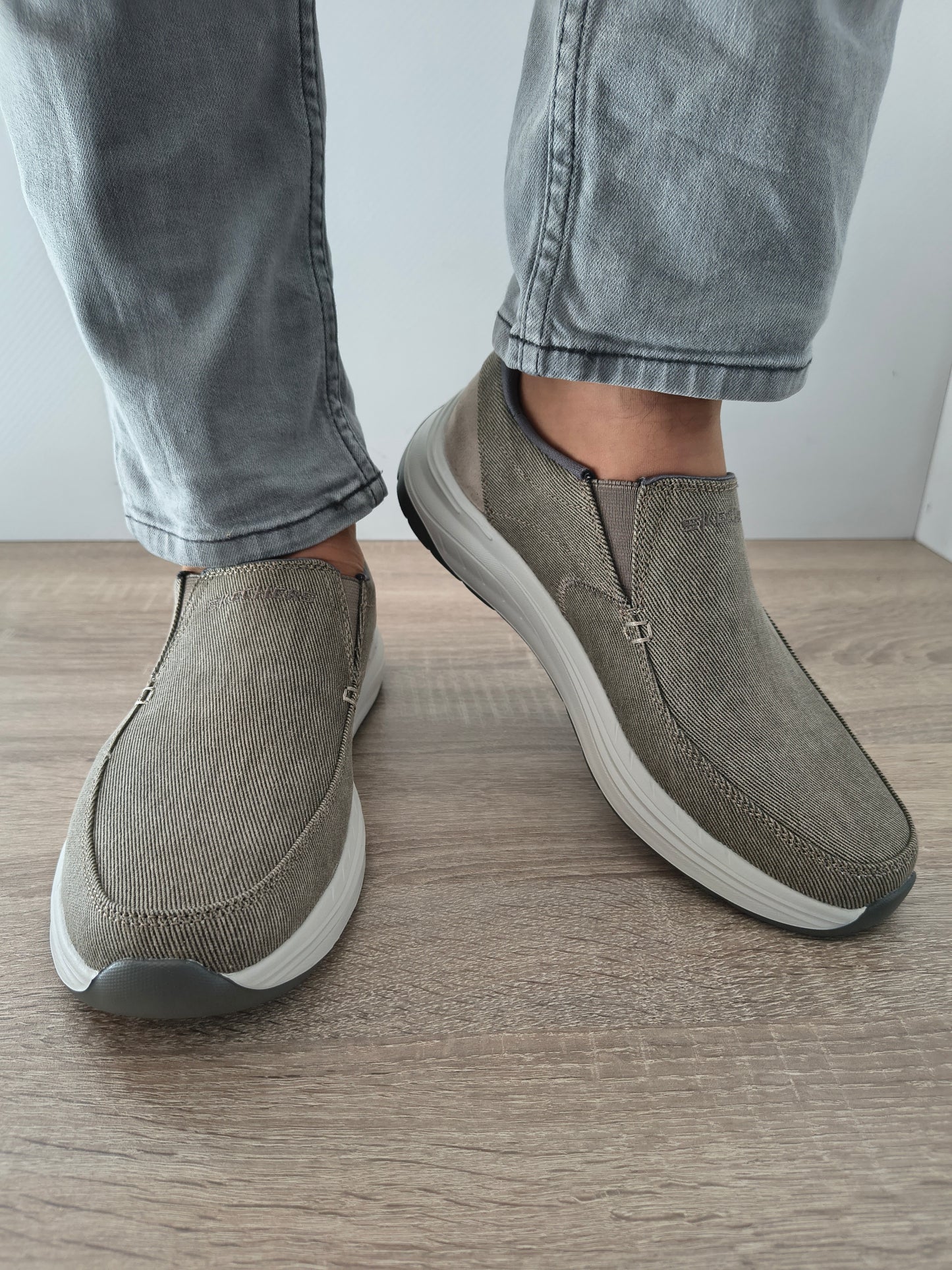 PANTOFI CASUAL BARBATI SKECHERS 205356 TPE TAUPE