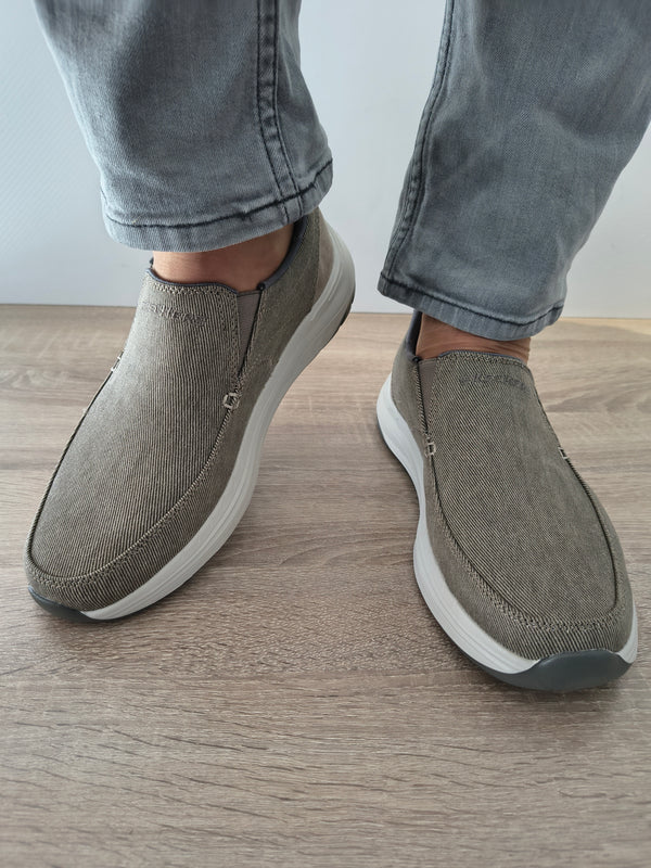 PANTOFI CASUAL BARBATI SKECHERS 205356 TPE TAUPE - imagine 4