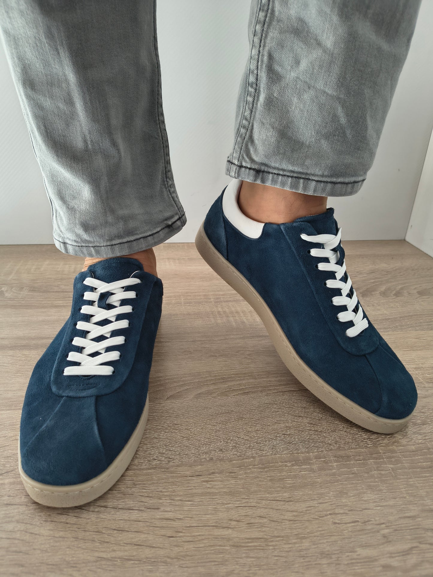 PANTOFI CASUAL BARBATI FRANCO GERARDO 358A-08 ALBASTRU NUBUCK