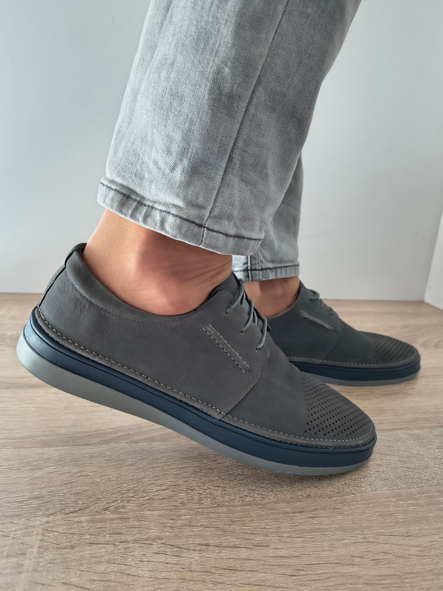 PANTOFI CASUAL BARBATI MELS W011-5 GRI NUBUCK