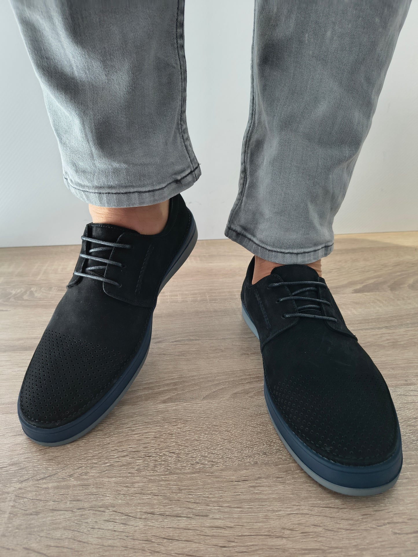 PANTOFI CASUAL BARBATI MELS W011-5 NEGRU VELUR
