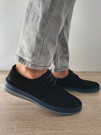 PANTOFI CASUAL BARBATI MELS W011-5 NEGRU VELUR